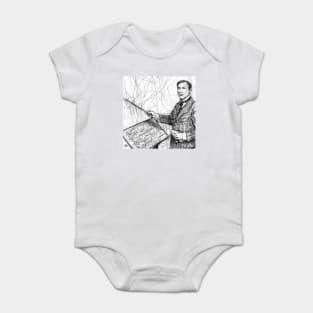 OSKAR FRIED ink portrait Baby Bodysuit